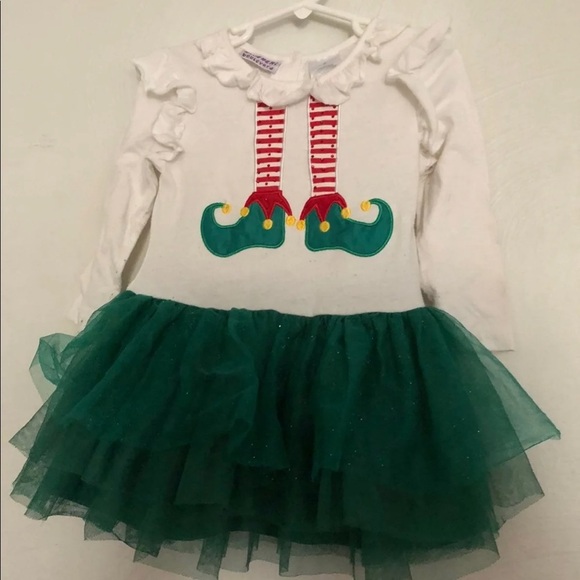BlueBeri boulevard Dress Girls‎ Size 4T With Pants Green White Red - Picture 1 of 10